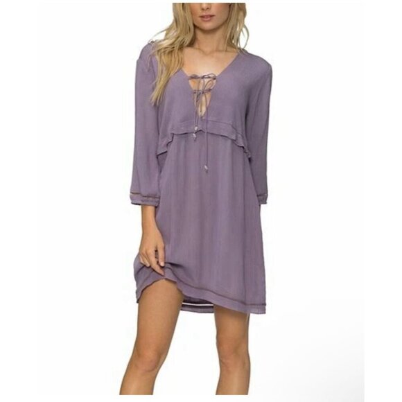 NWT Tavik+ Purple Benson Sage Womens V-Neck Mini Dress Womens ize Small - Picture 1 of 10
